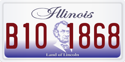 IL license plate B101868