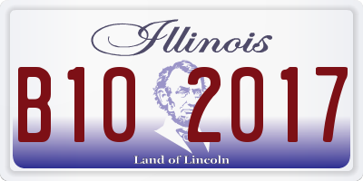 IL license plate B102017