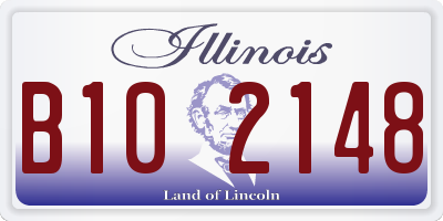 IL license plate B102148