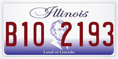 IL license plate B102193