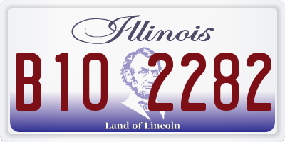 IL license plate B102282
