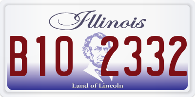 IL license plate B102332