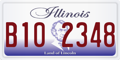 IL license plate B102348