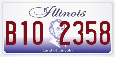 IL license plate B102358