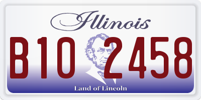IL license plate B102458