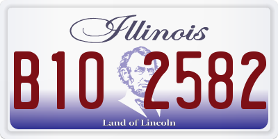 IL license plate B102582