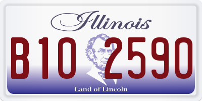 IL license plate B102590