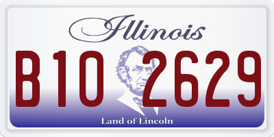 IL license plate B102629