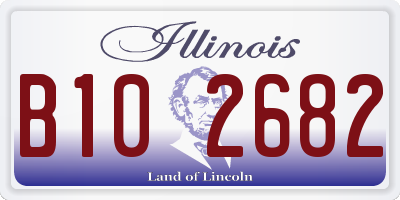 IL license plate B102682