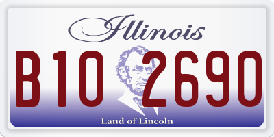 IL license plate B102690