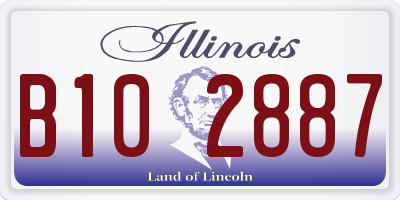 IL license plate B102887