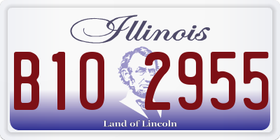 IL license plate B102955