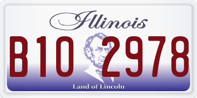 IL license plate B102978