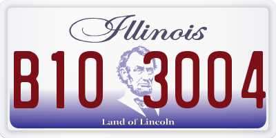 IL license plate B103004