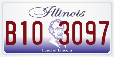 IL license plate B103097