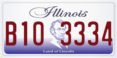 IL license plate B103334