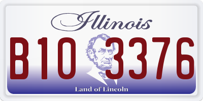 IL license plate B103376