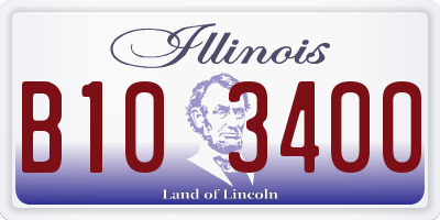 IL license plate B103400