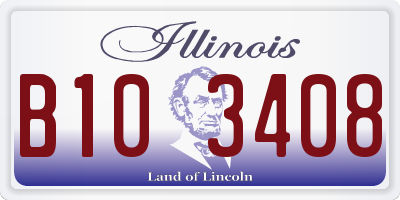 IL license plate B103408