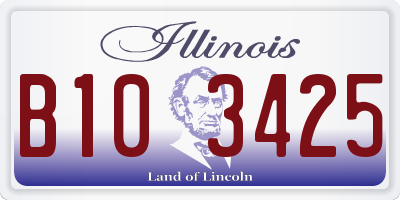 IL license plate B103425
