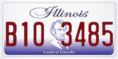 IL license plate B103485