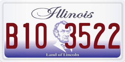 IL license plate B103522