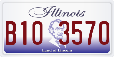 IL license plate B103570