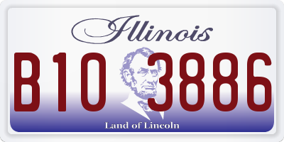 IL license plate B103886