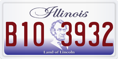 IL license plate B103932