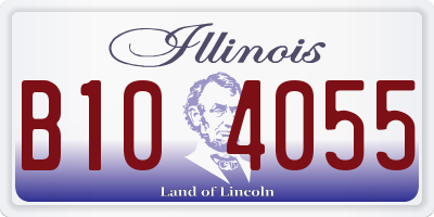 IL license plate B104055