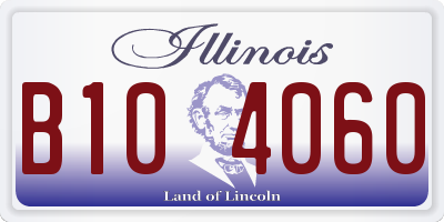 IL license plate B104060