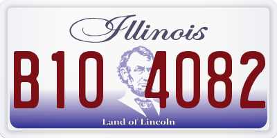 IL license plate B104082