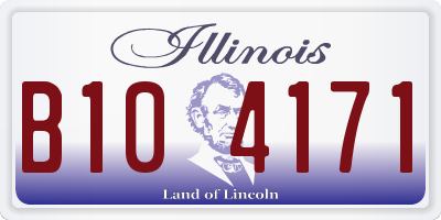 IL license plate B104171