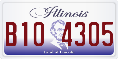 IL license plate B104305