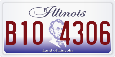 IL license plate B104306