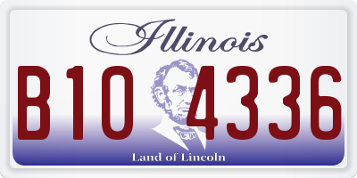 IL license plate B104336