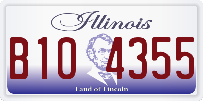 IL license plate B104355