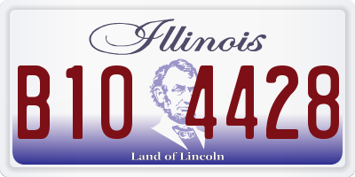 IL license plate B104428