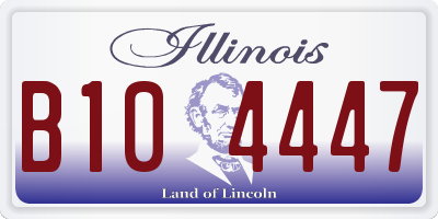 IL license plate B104447