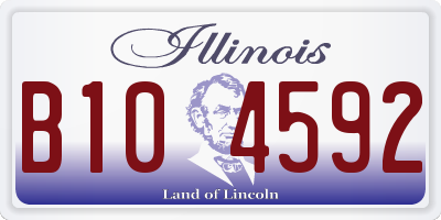 IL license plate B104592