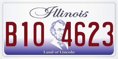 IL license plate B104623