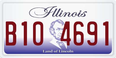 IL license plate B104691