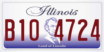 IL license plate B104724