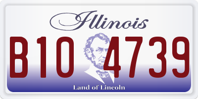 IL license plate B104739