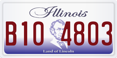IL license plate B104803