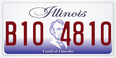 IL license plate B104810