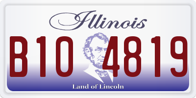IL license plate B104819