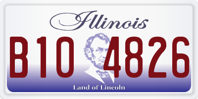 IL license plate B104826