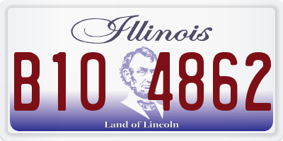 IL license plate B104862