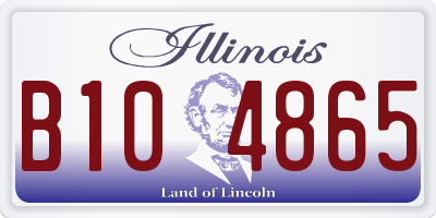 IL license plate B104865